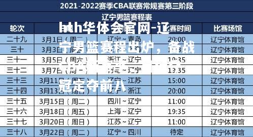 辽宁男篮赛程出炉，备战CBA新赛季，目标夺冠定夺前八